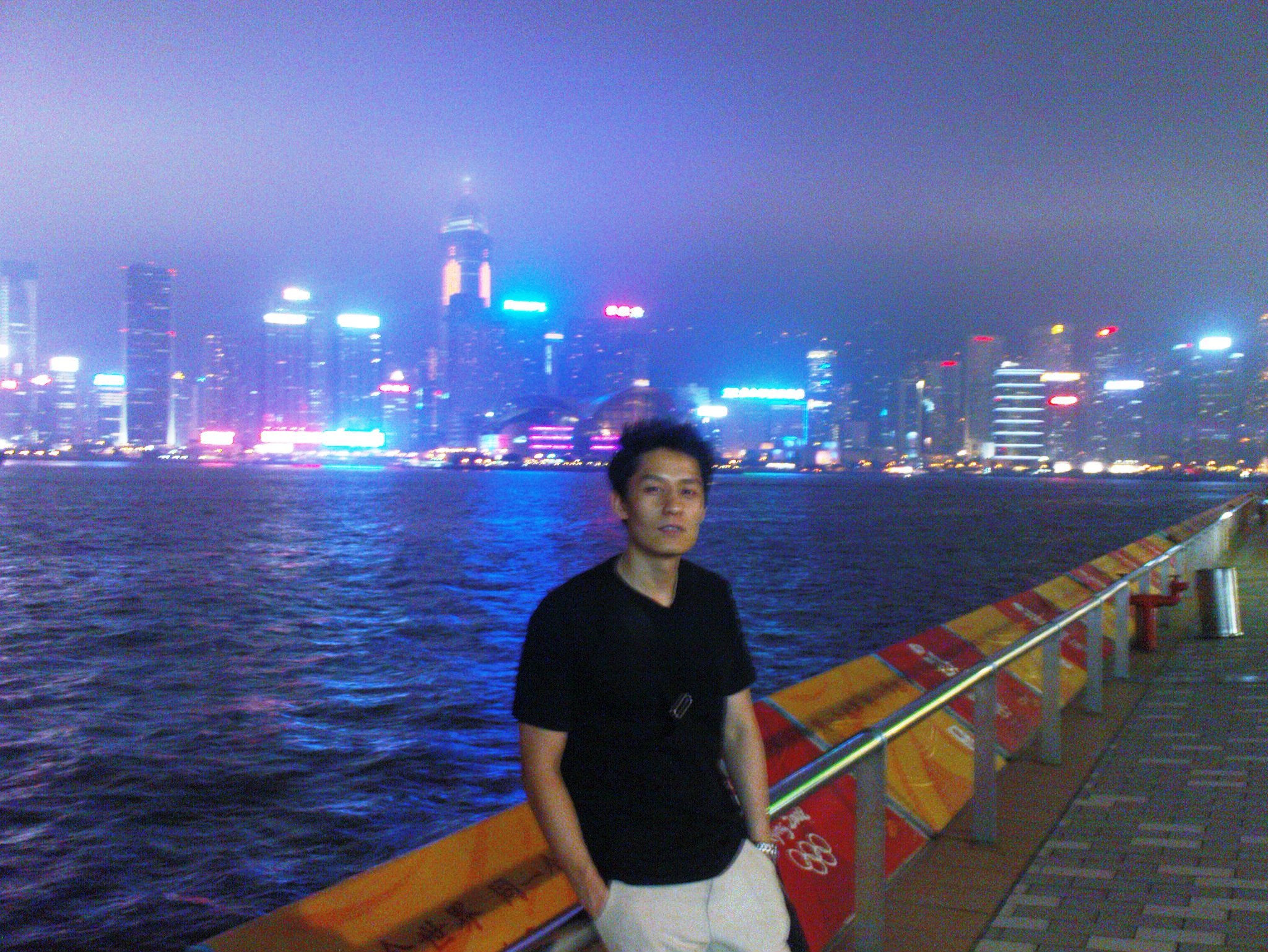 Hong Kong's Victoria Harbour skyline at night